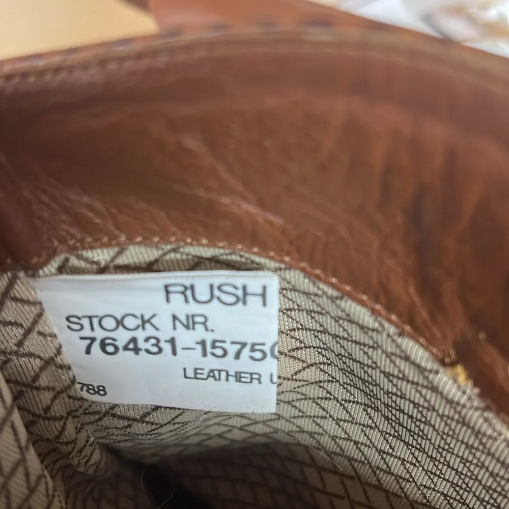 Rush Hour Vintage brown Leather Western Boots size 9B - Picture 10 of 13